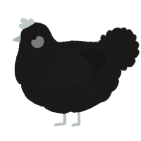A sable chicken with a lace pattern