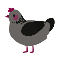 (unnamed), a grey and black chicken with a neck-speckle pattern