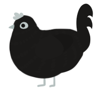 A sable chicken with a bar pattern