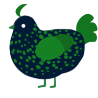 failed maf, a tumblr and leaf chicken with a speckle pattern