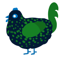 another failed maf, a tumblr and leaf chicken with a speckle pattern