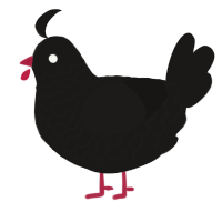 A sable chicken with a lace pattern