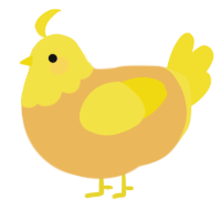 A honey and yellow chicken with a head pattern