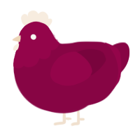 (unnamed), a maroon chicken with a head pattern