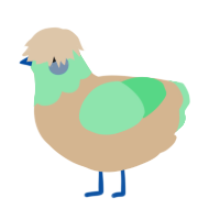 Pistachio, a beige and spring chicken with a head pattern