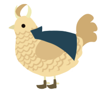 A cream and beige chicken with a lace pattern
