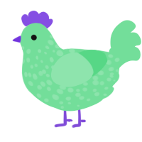 (unnamed), a spring chicken with a speckle pattern