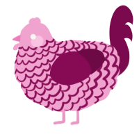 (unnamed), a pink and wine chicken with a lace pattern