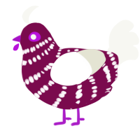 (unnamed), a wine and white chicken with a bar pattern