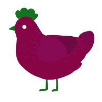 (unnamed), a maroon and wine chicken with a half-lace pattern