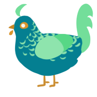 A sea and spring chicken with a half-lace pattern