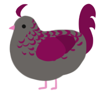 (unnamed), a grey and wine chicken with a half-lace pattern
