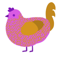Eurymedon, a orchid and ochre chicken with a double-lace pattern