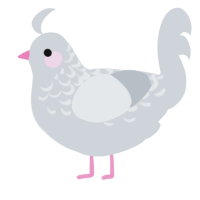 A mist chicken with a half-lace pattern