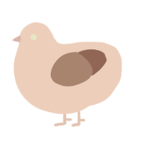 A pink and red chicken