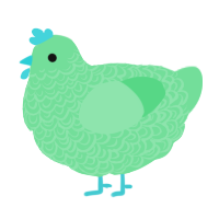 A spring chicken with a double-lace pattern