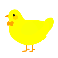 squeaker, a yellow and lime chicken
