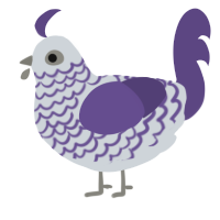 A mist and overcast chicken with a lace pattern