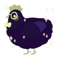 A apple and lemon chicken with a head pattern