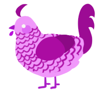 (unnamed), a lavender and plum chicken with a lace pattern