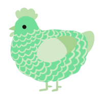 A spring and gluppy chicken with a lace pattern