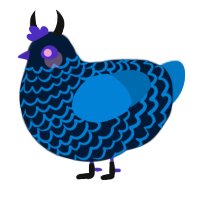 ゲジゲジ, a tumblr and sapphire chicken with a lace pattern