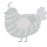 A silver and mist chicken with a bar pattern