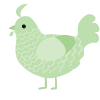 A gluppy chicken with a lace pattern