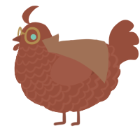 A russet chicken with a lace pattern