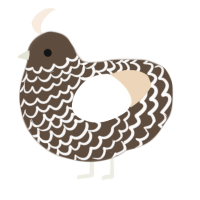 (unnamed), a bark and cream chicken with a lace pattern