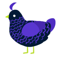 Hollow, a tumblr and indigo chicken with a lace pattern