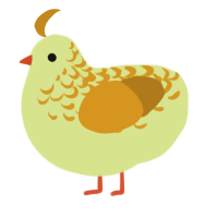 A lemon and ochre chicken with a half-lace pattern