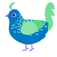 Frutiger Aqua, a sapphire and spring chicken with a half-lace pattern