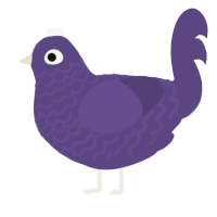 A overcast chicken with a lace pattern
