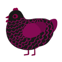 (unnamed), a sable and wine chicken with a lace pattern
