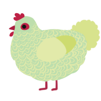 A gluppy and lemon chicken with a double-lace pattern
