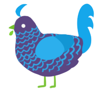 A overcast and sky chicken with a lace pattern