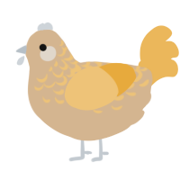 A beige and honey chicken with a half-lace pattern