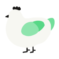 A white and spring chicken