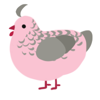 A rose and ash chicken with a half-lace pattern