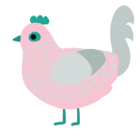 (unnamed), a rose and silver chicken with a lace pattern