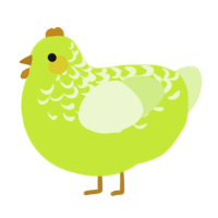 A lime and apple chicken with a half-lace pattern