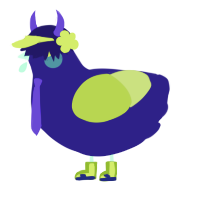 A lemon and indigo chicken