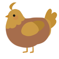 A brown and gold chicken with a head pattern