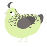 A apple and grey chicken with a half-lace pattern
