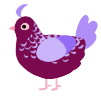 A wine and lilac chicken with a half-lace pattern