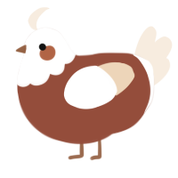 A russet and cream chicken with a head pattern