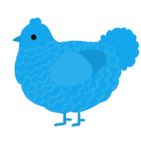 A sky chicken with a lace pattern