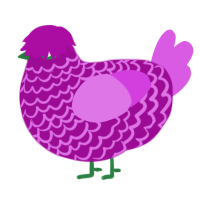 (unnamed), a plum and orchid chicken with a lace pattern
