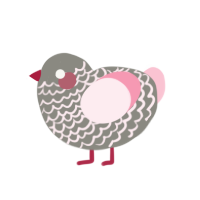 (unnamed), a ash and rose chicken with a lace pattern